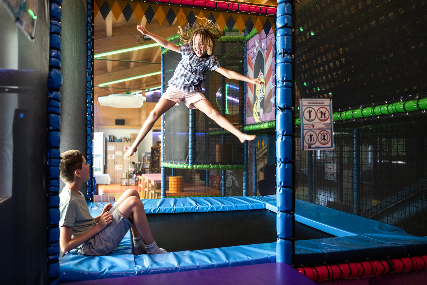 Indoor Trampolin im Familienhotel Lacknerhof in Flachau