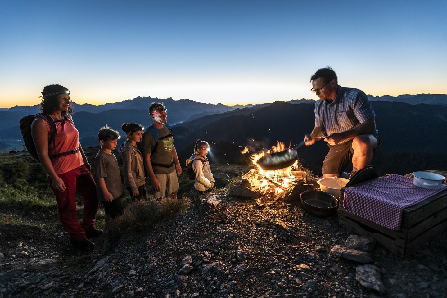 Campfire on the mountain - Flachau Summer Card